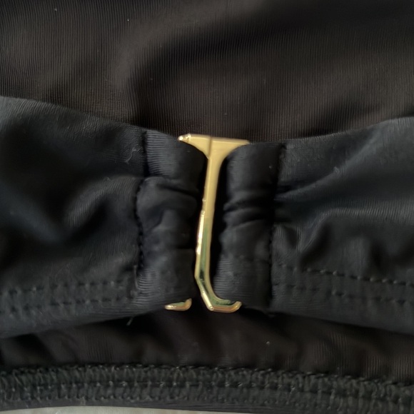 New BEACH RIOT Kelsey embellished strapless bandeau swim bikini top black size S - Picture 6 of 7